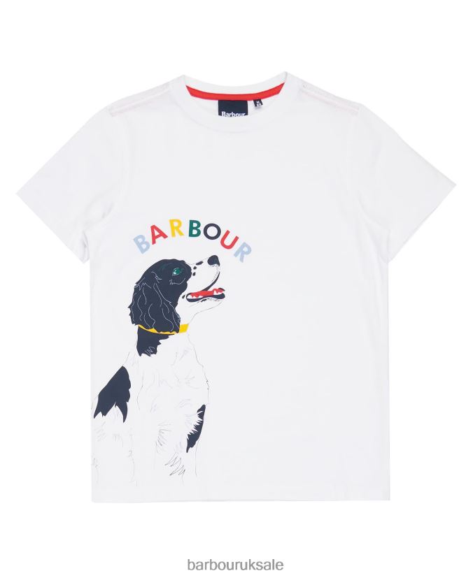 Nigel T-Shirt Barbour Boys R08LB62502 Clothing Classic White