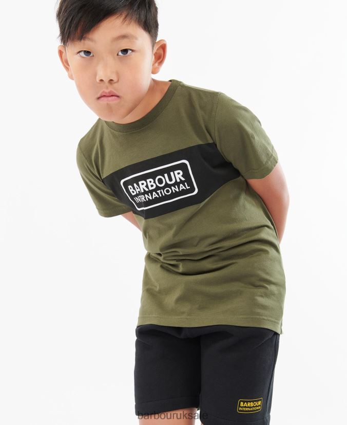 Panel T-Shirt Barbour Boys R08LB62534 Clothing Cargo - Click Image to Close