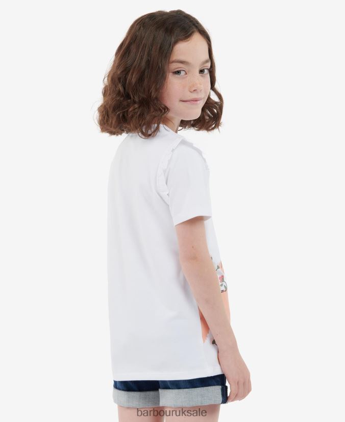 Penny T-shirt Barbour Girls R08LB62573 Clothing Classic White