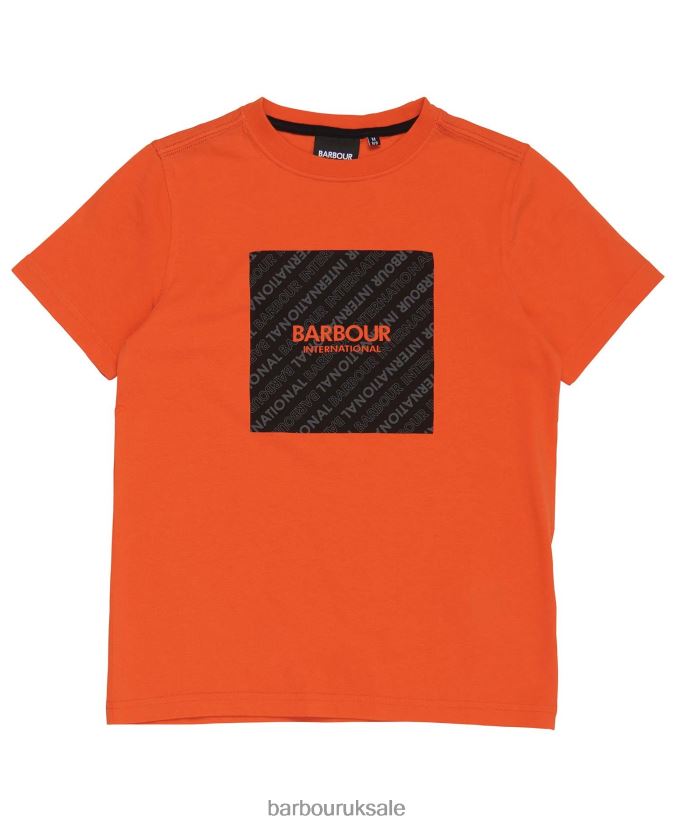 Sol T-Shirt Barbour Boys R08LB62531 Clothing Spicy Orange