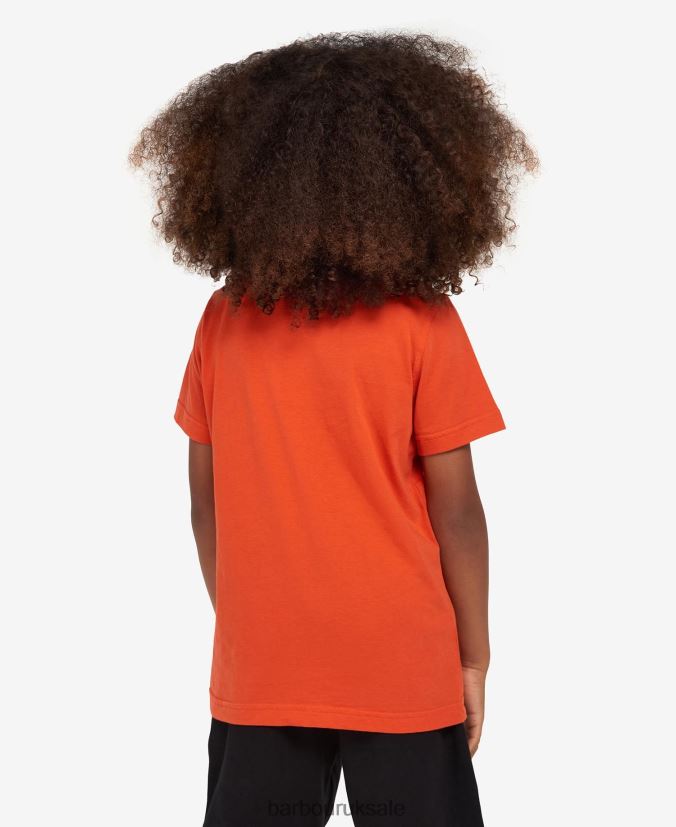 Sol T-Shirt Barbour Boys R08LB62531 Clothing Spicy Orange