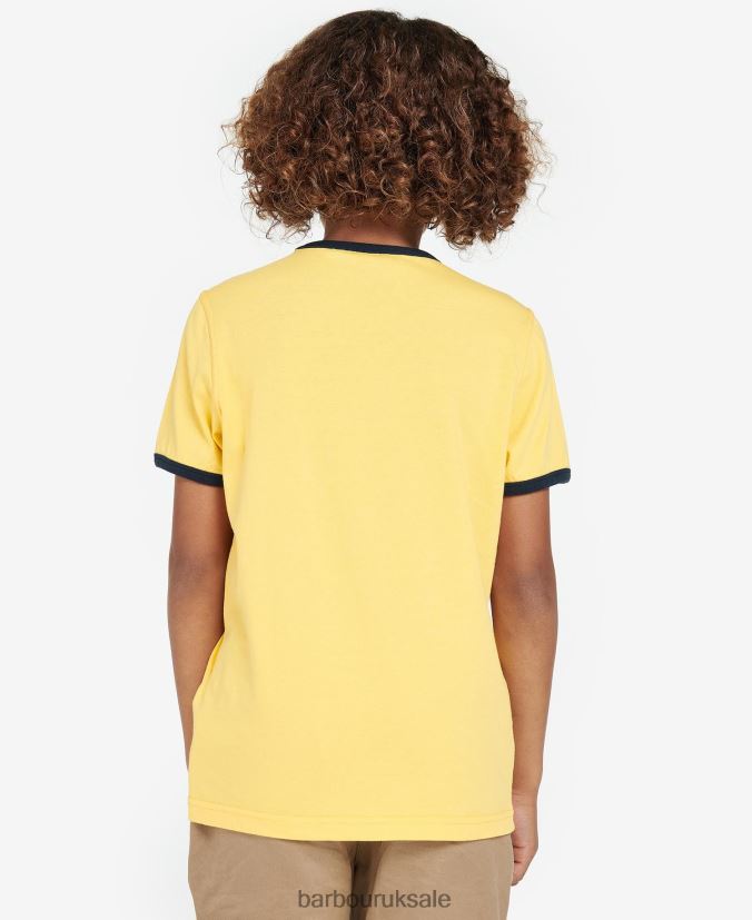 Tam T-Shirt Barbour Boys R08LB62524 Clothing Sunbleached Yellow