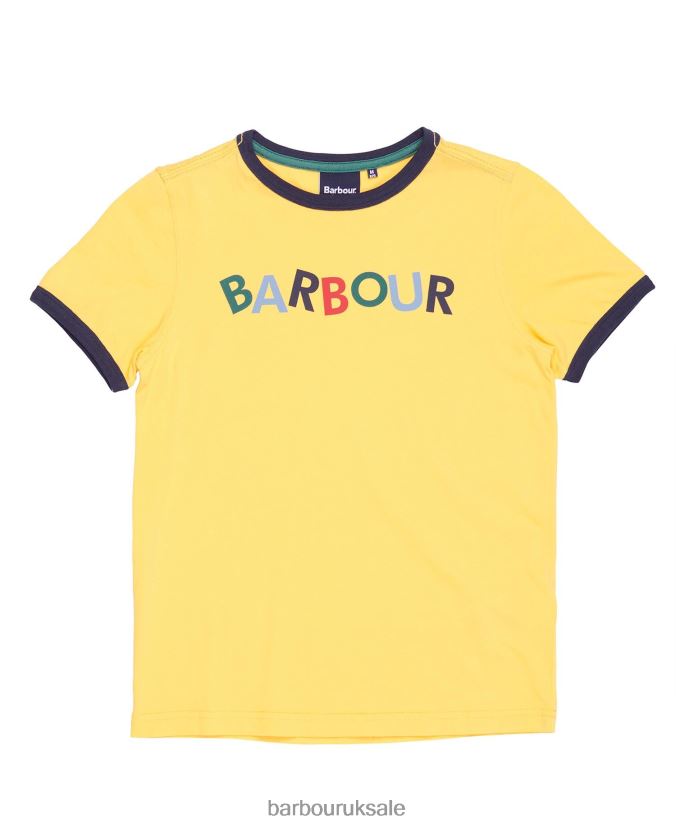 Tam T-Shirt Barbour Boys R08LB62524 Clothing Sunbleached Yellow