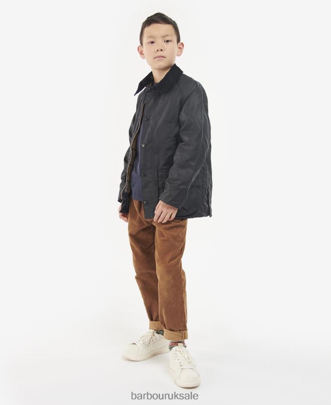 Bedale Waxed Jacket Barbour Boys R08LB62473 Clothing Navy