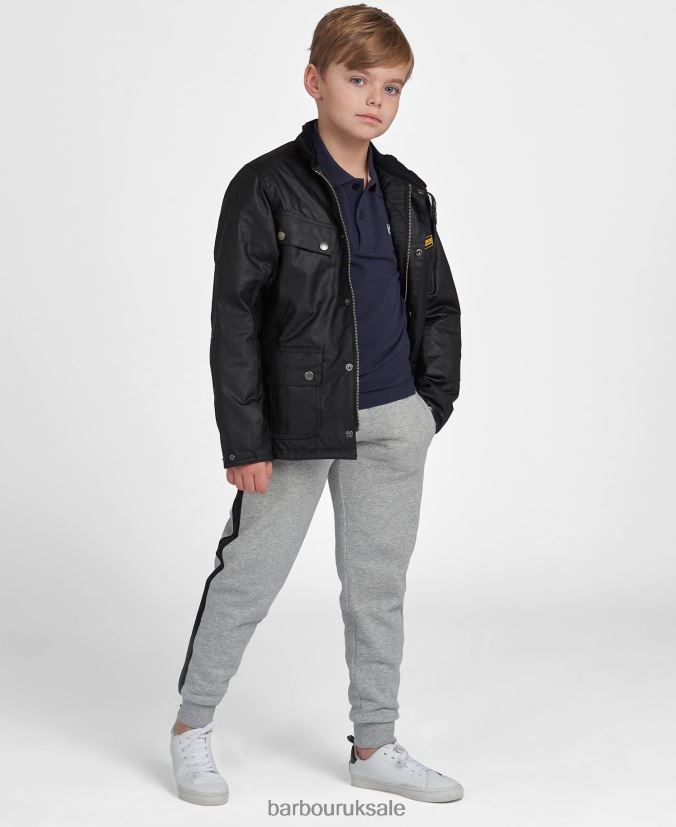 Duke Waxed Jacket Barbour Boys R08LB62471 Clothing Black