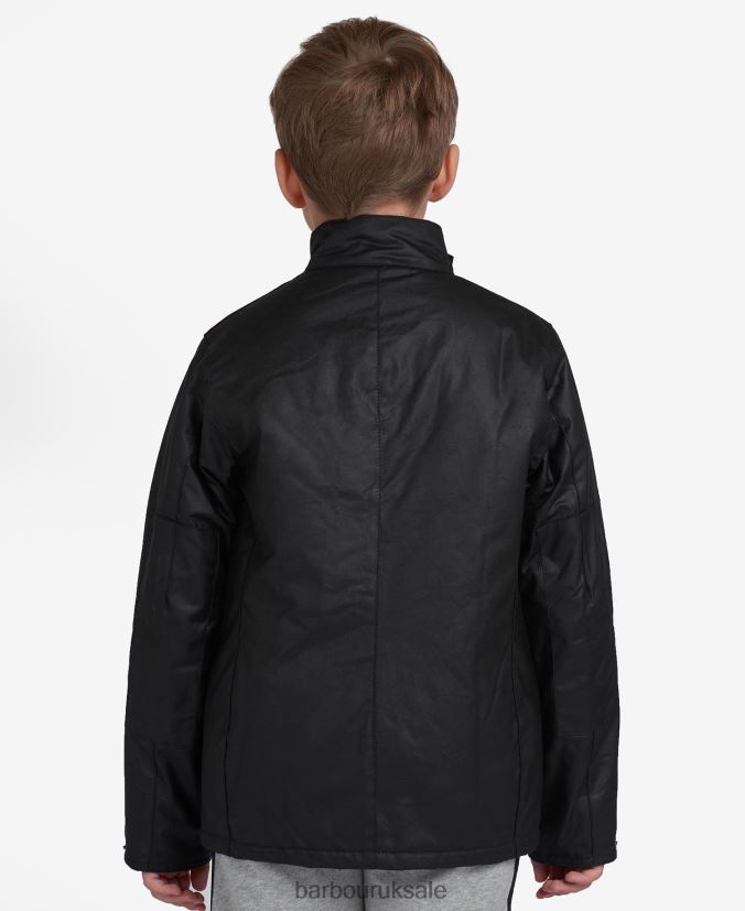 Duke Waxed Jacket Barbour Boys R08LB62471 Clothing Black