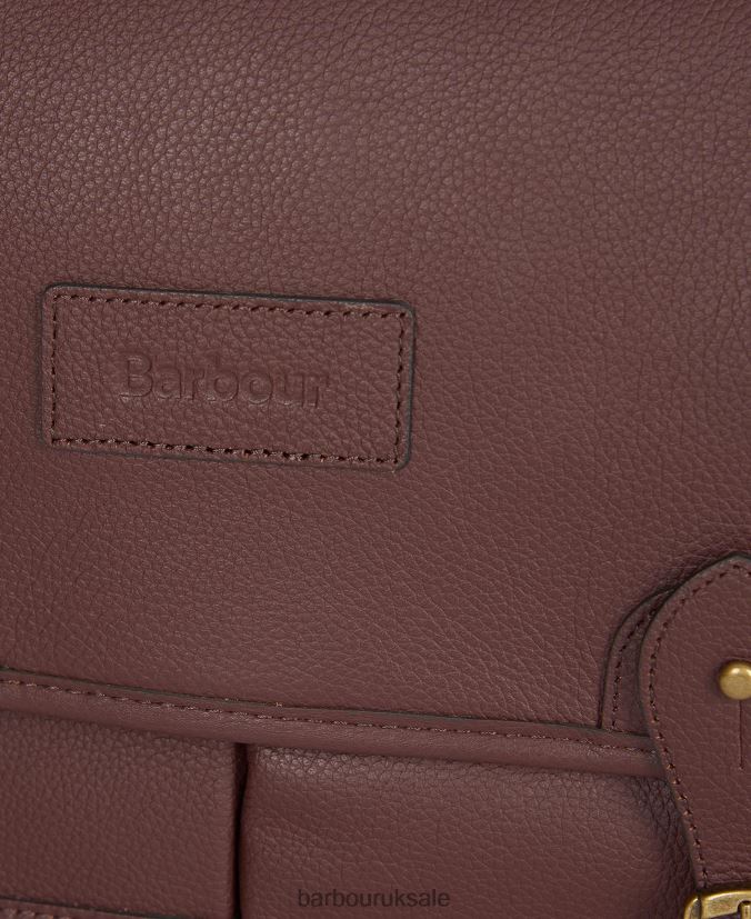 Leather Briefcase Barbour Men R08LB62187 Accessories Chocolate