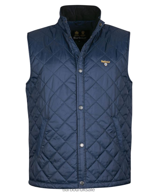 Crest Gilet Barbour Men R08LB6232 Clothing Navy