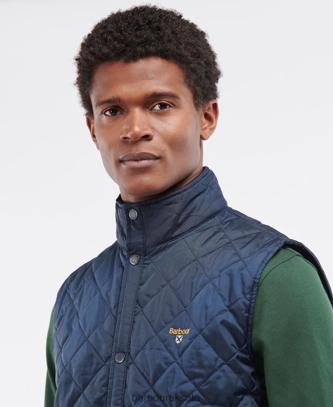 Crest Gilet Barbour Men R08LB6232 Clothing Navy