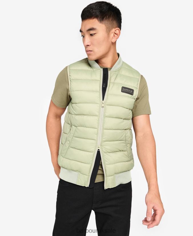 Elgin Quilted Gilet Barbour Men R08LB6272 Clothing Olive - Click Image to Close