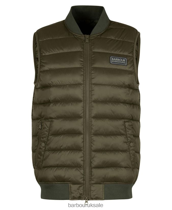 Elgin Quilted Gilet Barbour Men R08LB6275 Clothing Olive