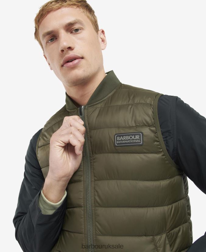 Elgin Quilted Gilet Barbour Men R08LB6275 Clothing Olive