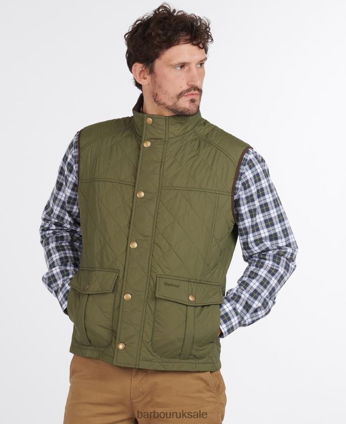 Explorer Gilet Barbour Men R08LB6223 Clothing Mid Olive - Click Image to Close