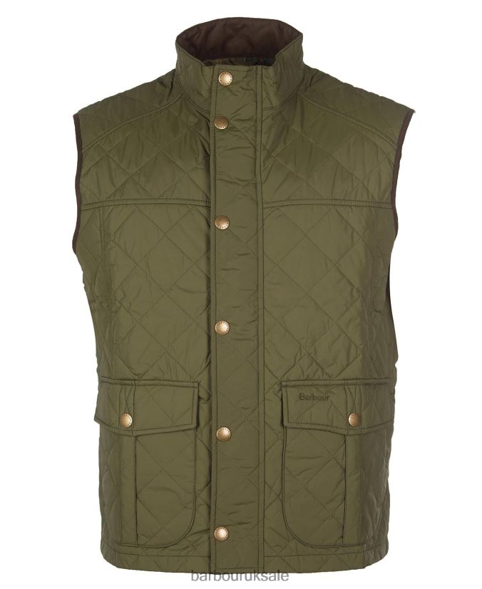 Explorer Gilet Barbour Men R08LB6223 Clothing Mid Olive