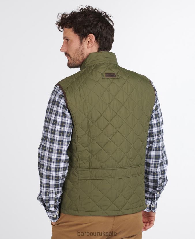 Explorer Gilet Barbour Men R08LB6223 Clothing Mid Olive