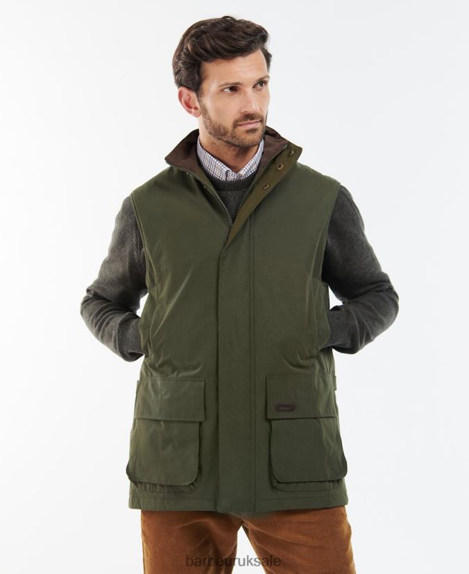 Farringdon Gilet Barbour Men R08LB6230 Clothing Olive