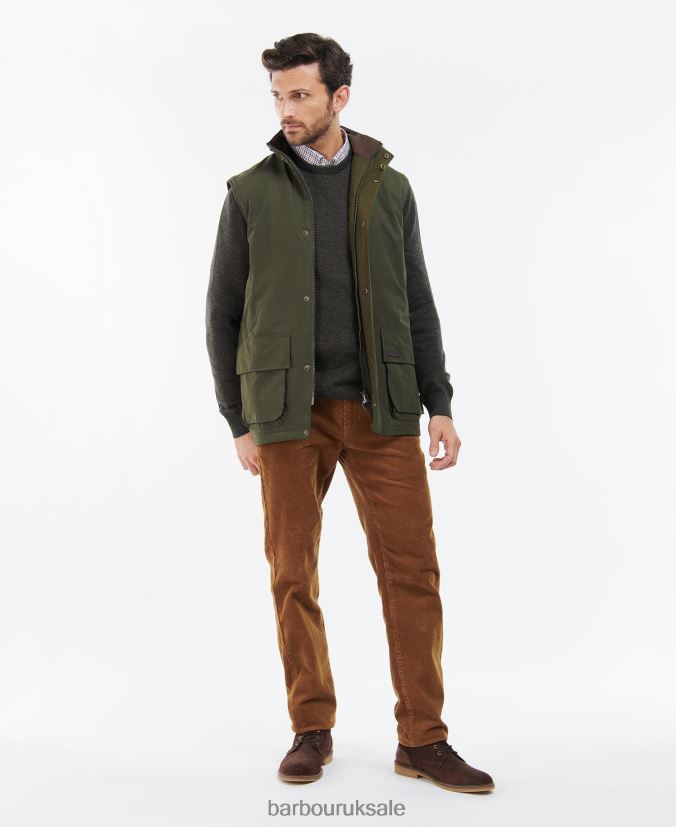 Farringdon Gilet Barbour Men R08LB6230 Clothing Olive