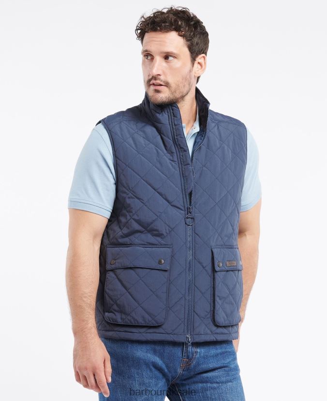 Fernwood Gilet Barbour Men R08LB6237 Clothing Navy - Click Image to Close