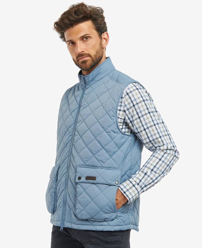 Fernwood Quilted Gilet Barbour Men R08LB6265 Clothing Navy - Click Image to Close