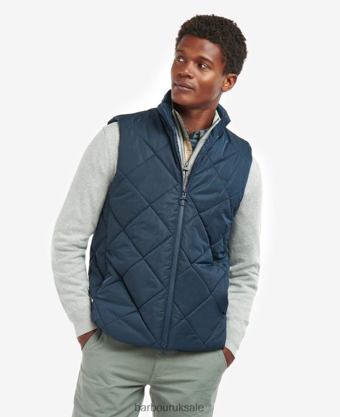 Finchley Quilted Gilet Barbour Men R08LB6251 Clothing Classic Navy