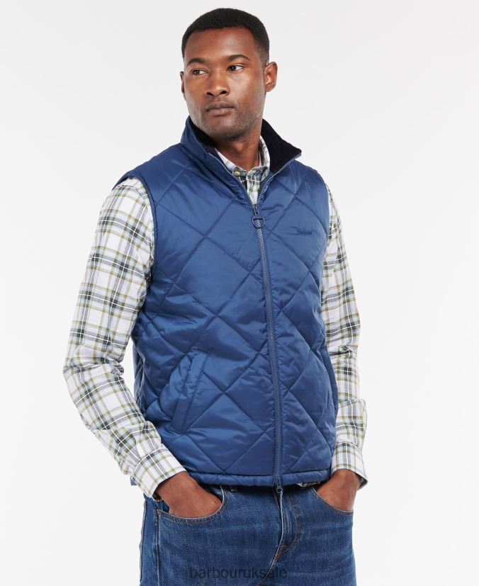 Finnar Gilet Barbour Men R08LB6226 Clothing Navy