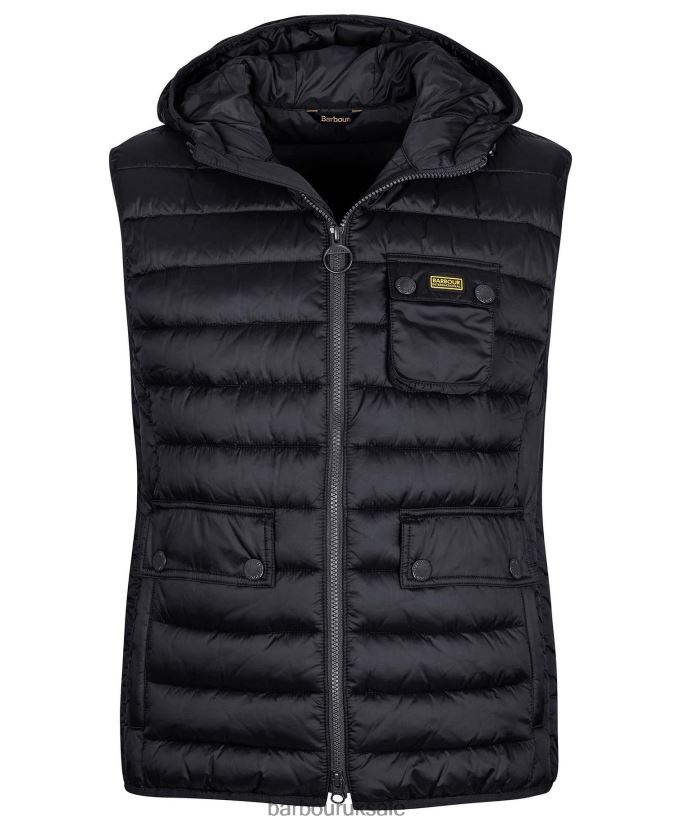 Ousten Hooded Gilet Barbour Men R08LB6252 Clothing Charcoal