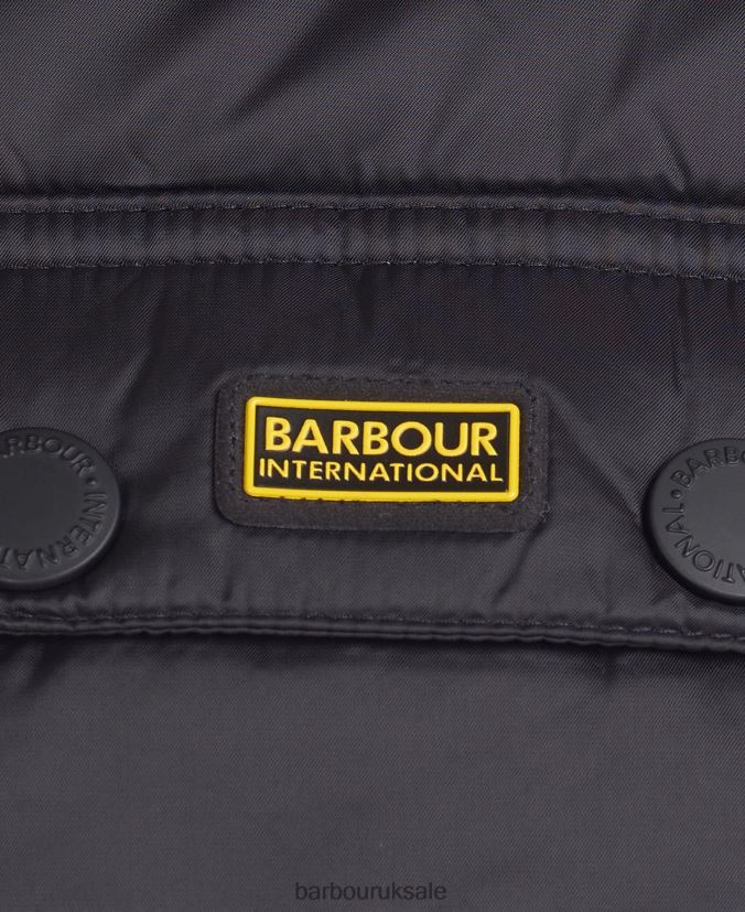 Ousten Hooded Gilet Barbour Men R08LB6252 Clothing Charcoal