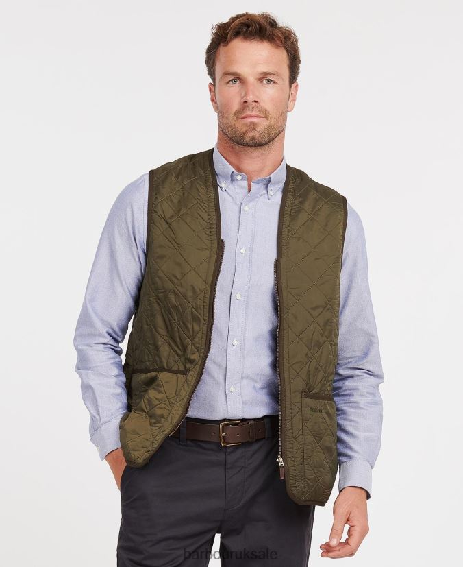 Polarquilt Waistcoat/Zip-In Liner Barbour Men R08LB62316 Clothing Olive - Click Image to Close