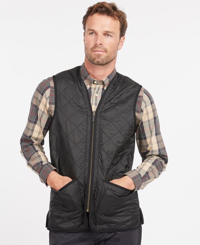 Polarquilt Waistcoat/Zip-In Liner Barbour Men R08LB62334 Clothing Black