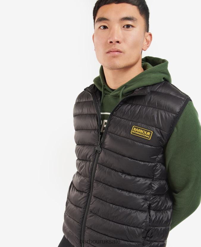 Racer Reed Gilet Barbour Men R08LB6227 Clothing Black - Click Image to Close