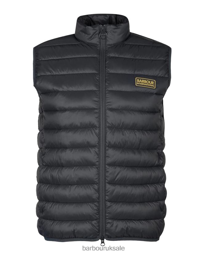 Racer Reed Gilet Barbour Men R08LB6227 Clothing Black