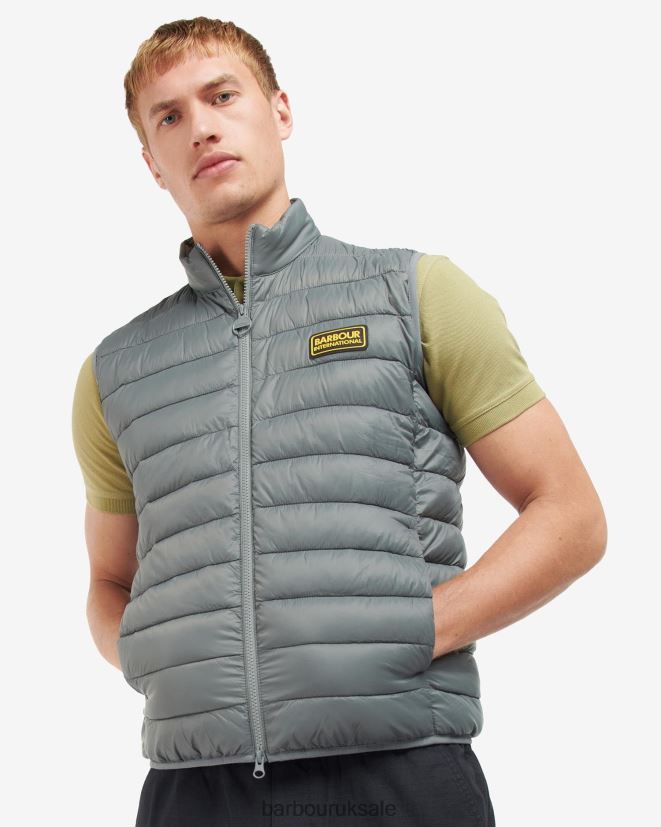 Racer Reed Gilet Barbour Men R08LB6248 Clothing Powder Blue