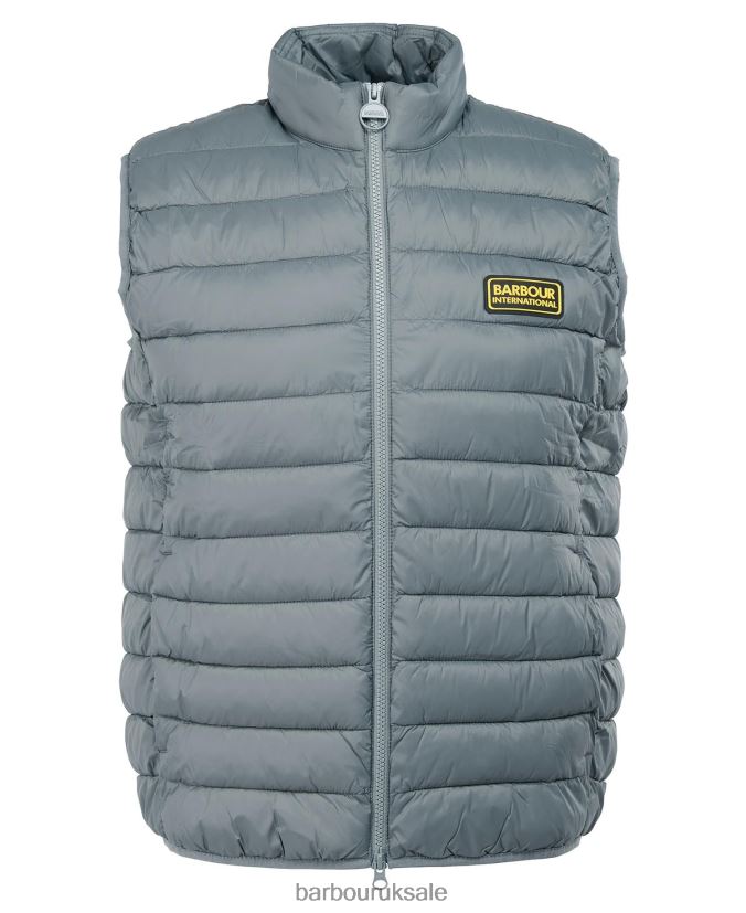 Racer Reed Gilet Barbour Men R08LB6248 Clothing Powder Blue