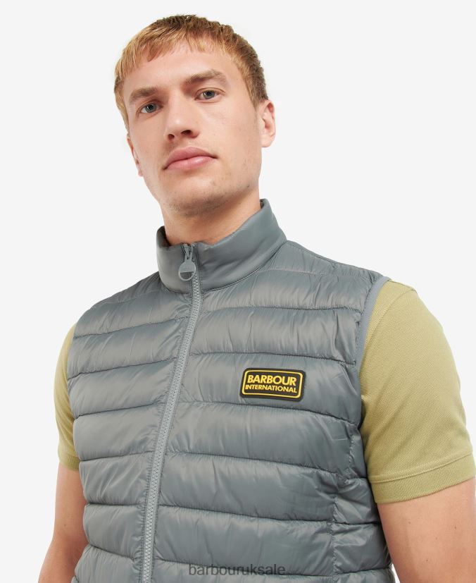 Racer Reed Gilet Barbour Men R08LB6248 Clothing Powder Blue