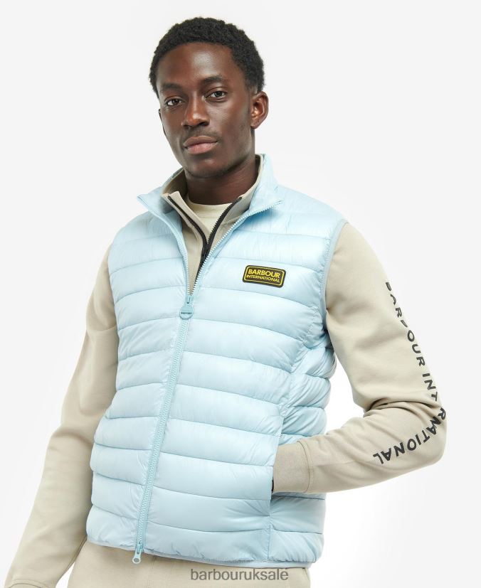 Racer Reed Gilet Barbour Men R08LB6253 Clothing Powder Blue - Click Image to Close