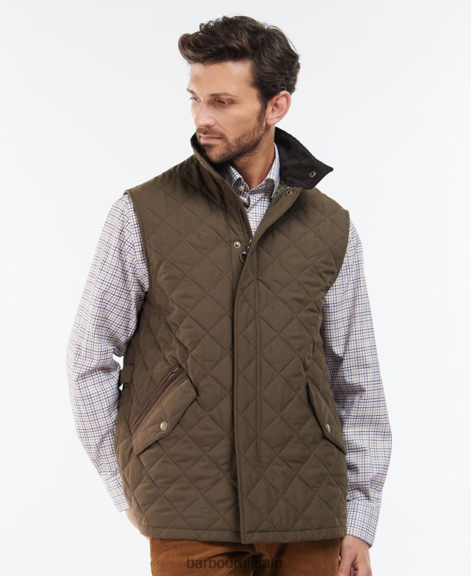 Shoveler Gilet Barbour Men R08LB6228 Clothing Dk Olive - Click Image to Close