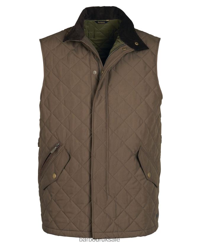 Shoveler Gilet Barbour Men R08LB6228 Clothing Dk Olive