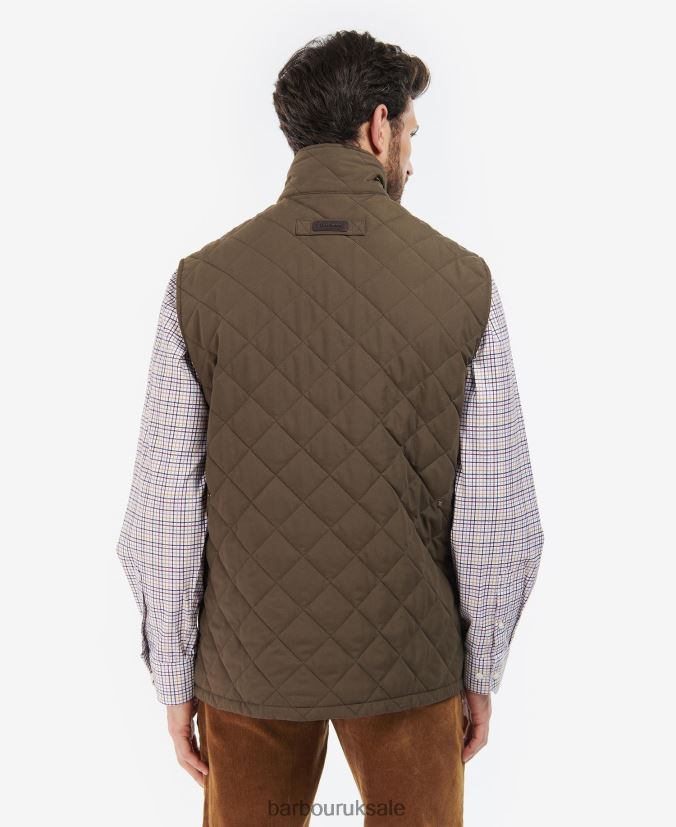 Shoveler Gilet Barbour Men R08LB6228 Clothing Dk Olive