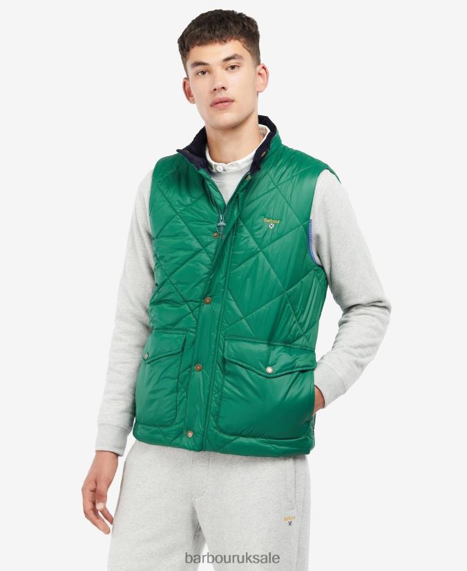 Templeton Quilted Gilet Barbour Men R08LB6274 Clothing Classic Green