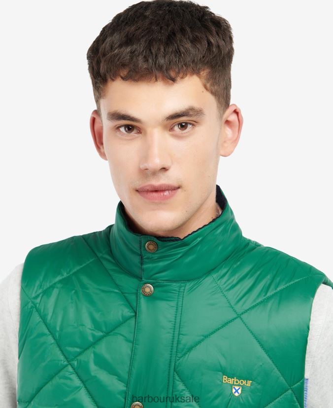 Templeton Quilted Gilet Barbour Men R08LB6274 Clothing Classic Green