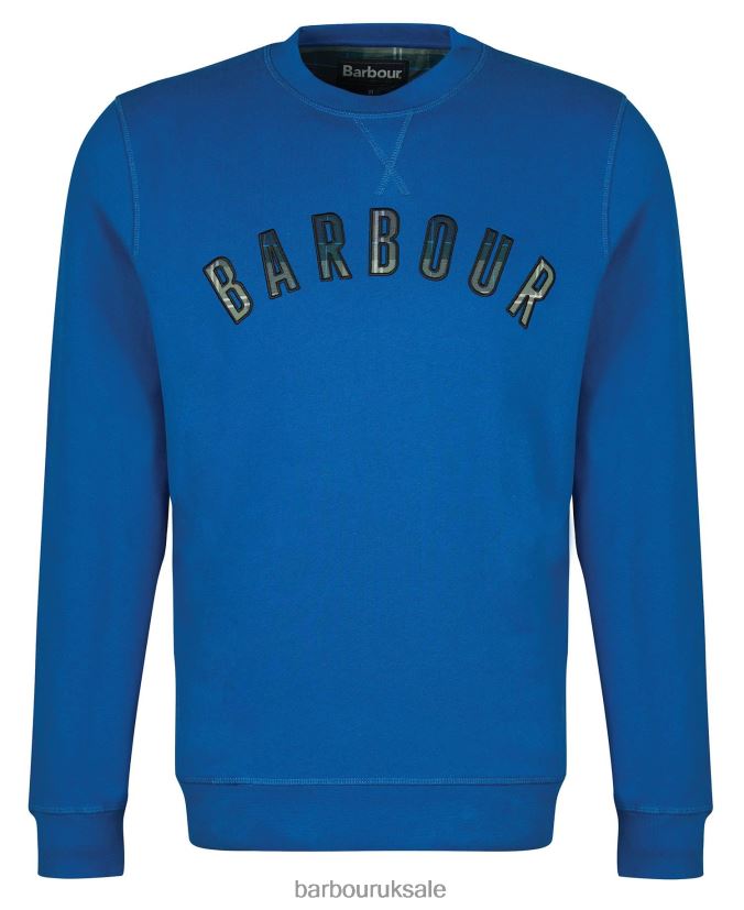 Debson Crew Jumper Barbour Men R08LB61034 Clothing Monaco Blue