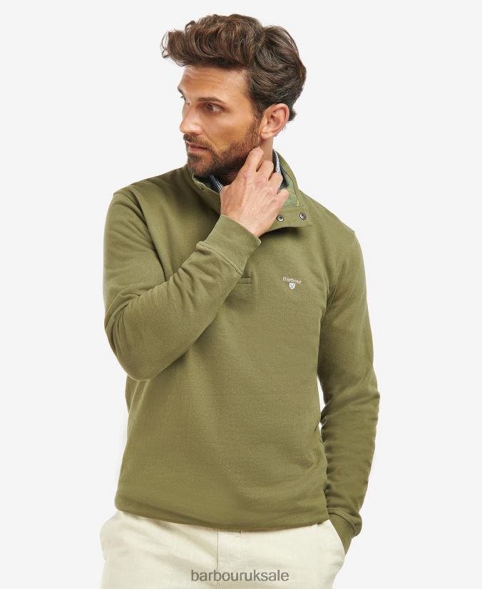 Egglescliff Sweatshirt Barbour Men R08LB6977 Clothing Ivy Green