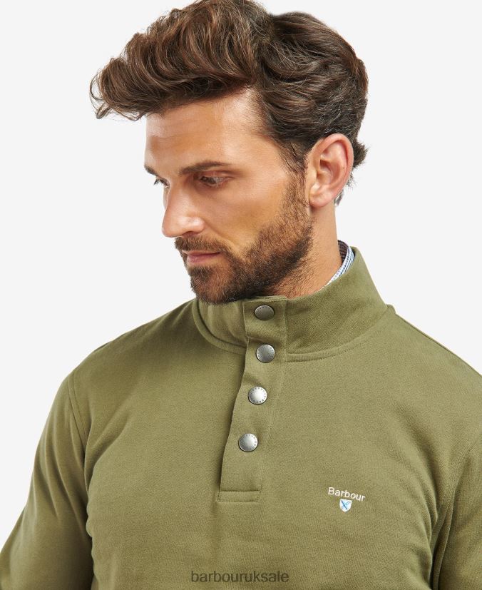 Egglescliff Sweatshirt Barbour Men R08LB6977 Clothing Ivy Green