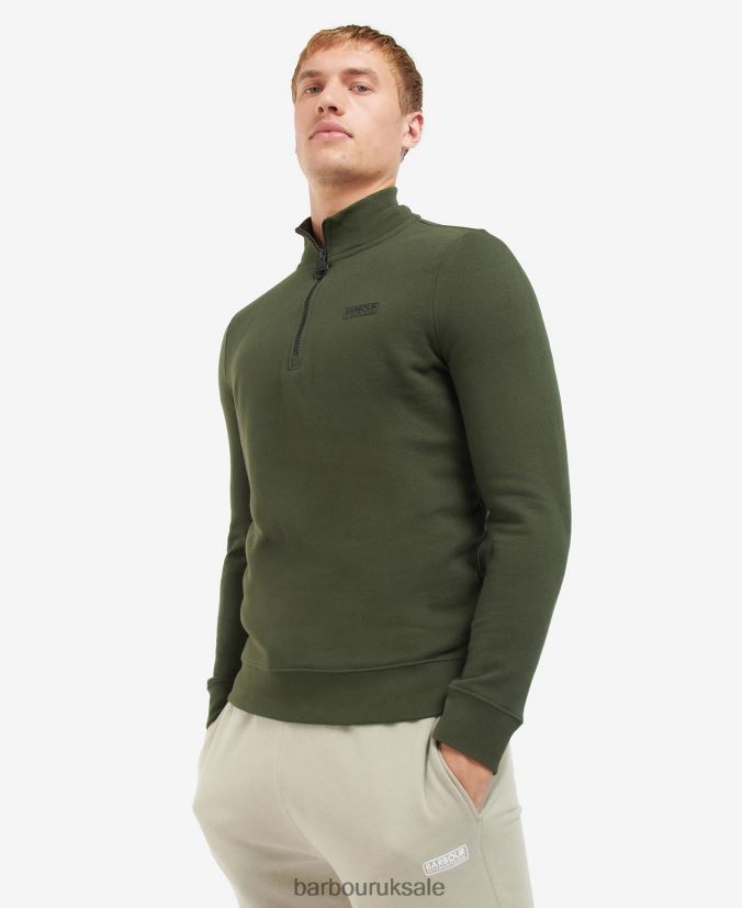 Essential Half Zip Sweatshirt Barbour Men R08LB6984 Clothing Timberwolf