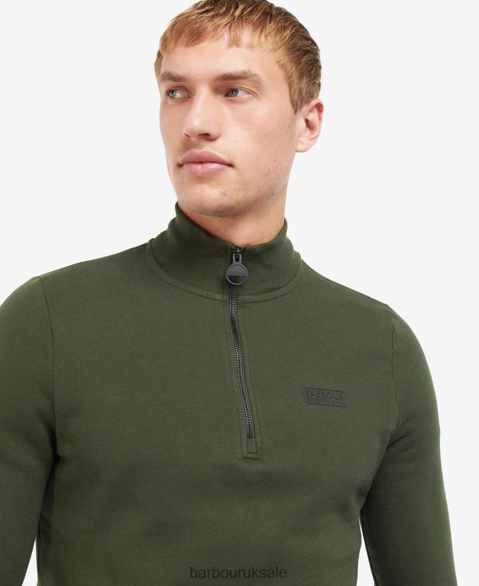 Essential Half Zip Sweatshirt Barbour Men R08LB6984 Clothing Timberwolf