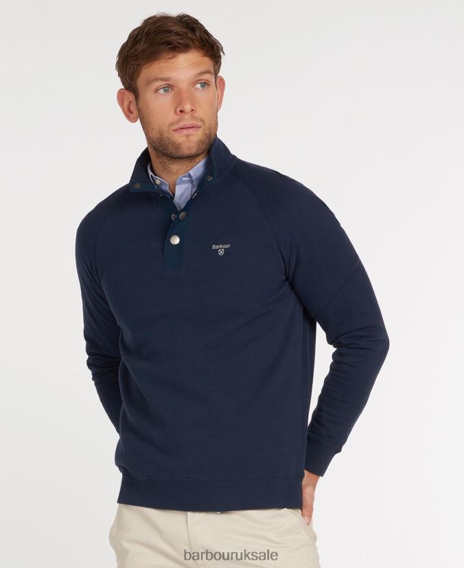 Half Snap Sweatshirt Barbour Men R08LB6978 Clothing Navy - Click Image to Close