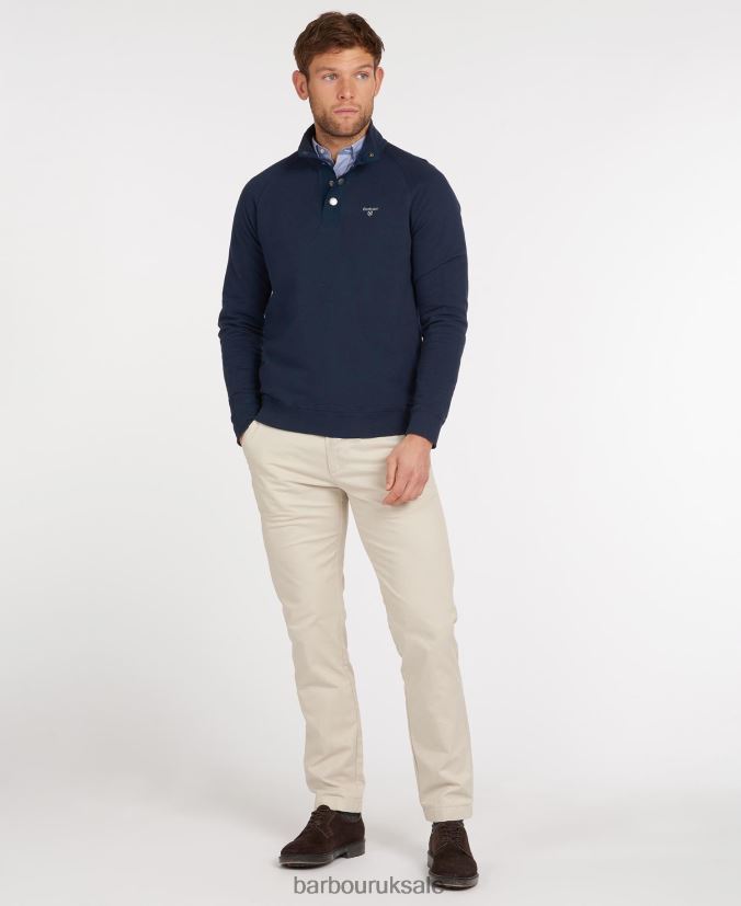 Half Snap Sweatshirt Barbour Men R08LB6978 Clothing Navy