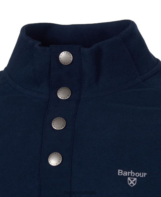 Half Snap Sweatshirt Barbour Men R08LB6978 Clothing Navy