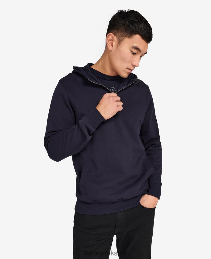 Hoxton Half-Zip Hoodie Barbour Men R08LB61064 Clothing Night Sky