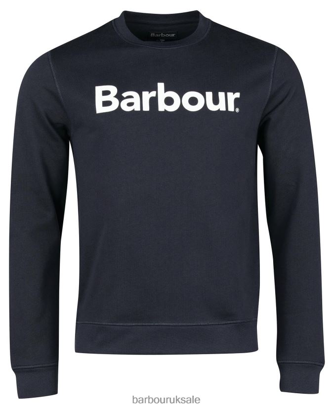 Logo Crew-Neck Sweatshirt Barbour Men R08LB61028 Clothing Navy